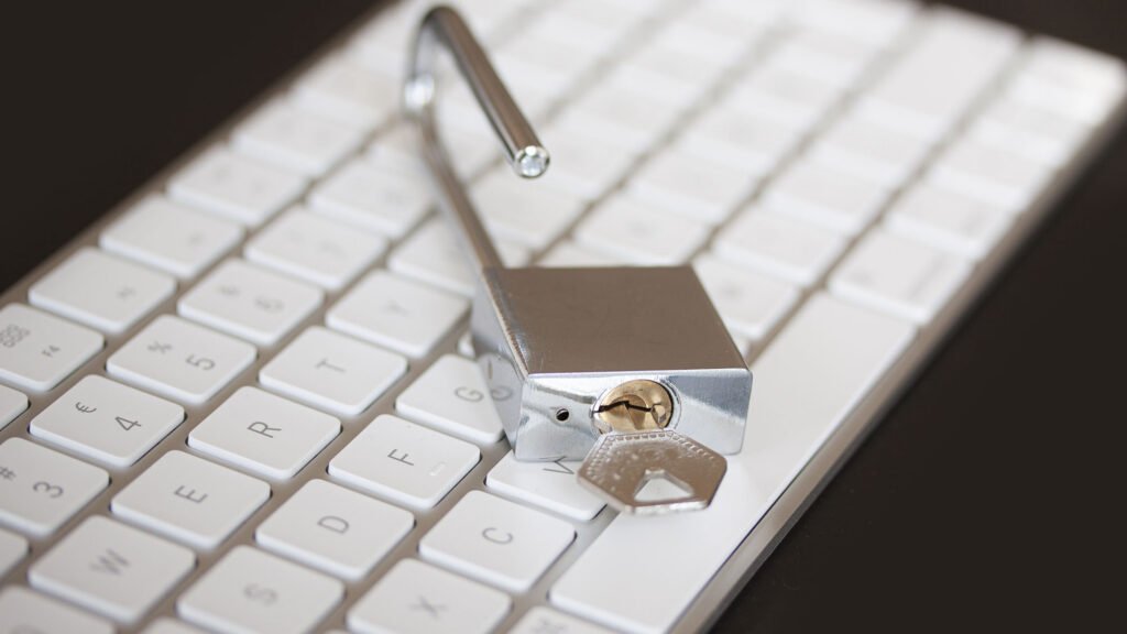 Keyboard with padlock indicating security policies